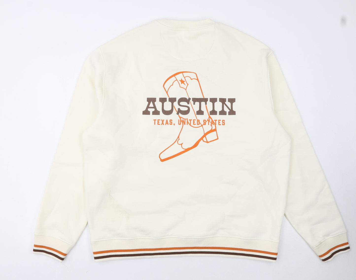 McLaren Men’s Ivory Graphic Pullover Sweatshirt L Racing Team