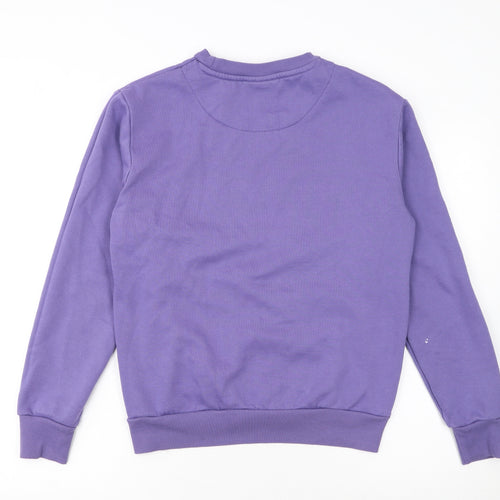 Scooby-Doo Womens Purple Small Pullover Sweatshirt Cartoon Graphic