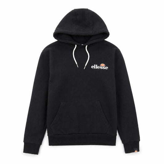 Front view of Ellesse women’s black hoodie uk 10 cotton blend pullover