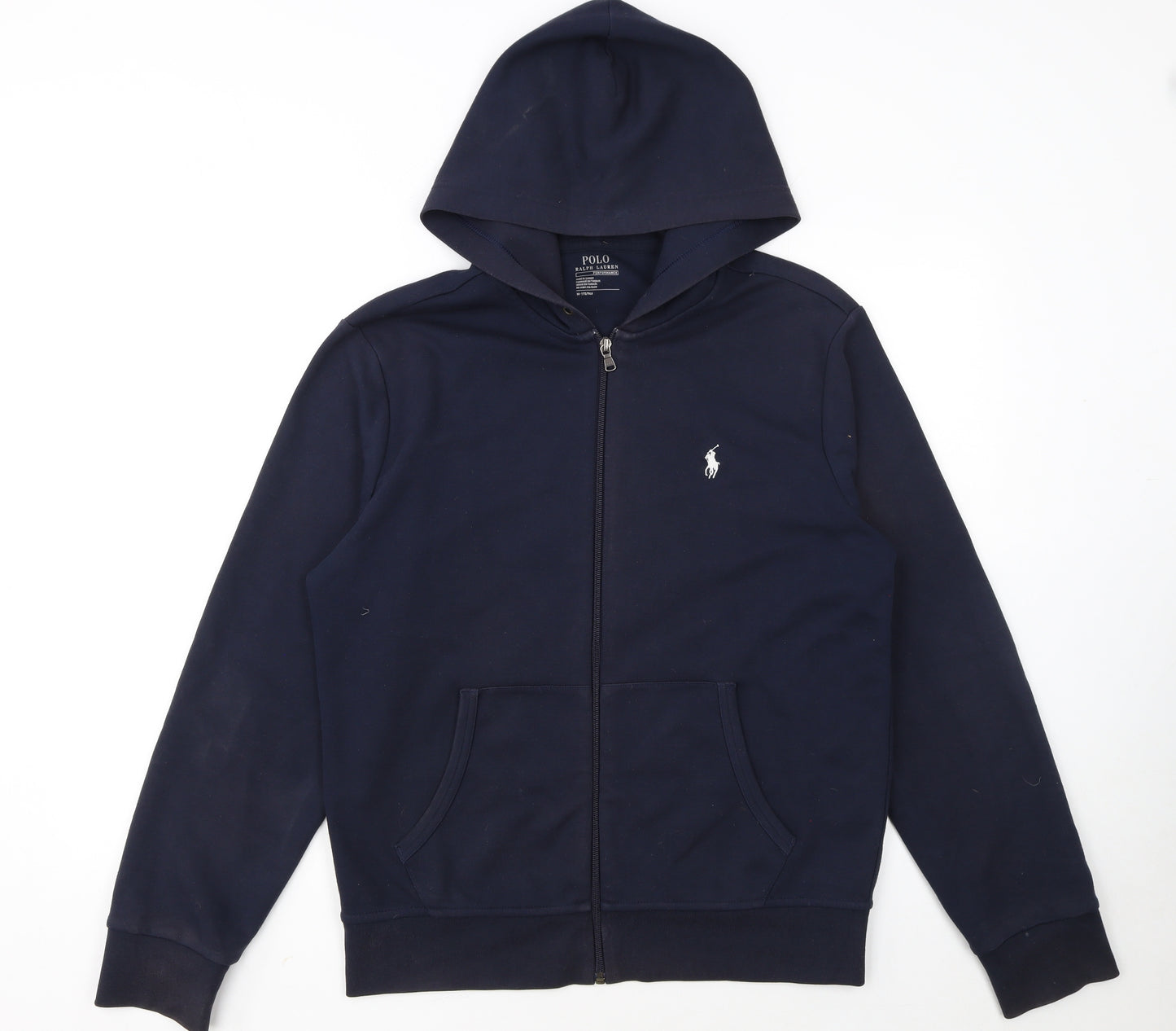 Ralph Lauren Men's Blue Full Zip Hoodie Size M Classic Logo