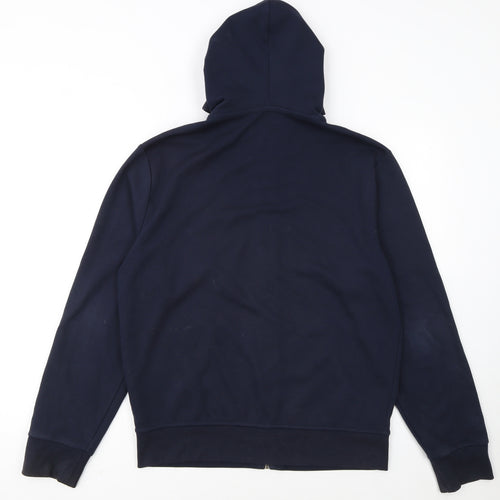Ralph Lauren Men's Blue Full Zip Hoodie Size M Classic Logo