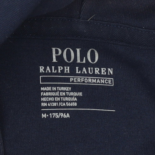 Ralph Lauren Men's Blue Full Zip Hoodie Size M Classic Logo