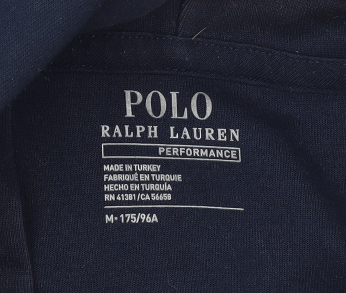 Ralph Lauren Men's Blue Full Zip Hoodie Size M Classic Logo