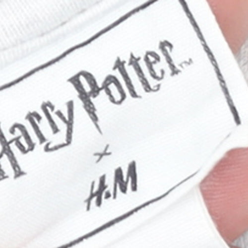 H&M Girls Grey Harry Potter Hoodie 9-10 Years Pullover Hogwarts Crest