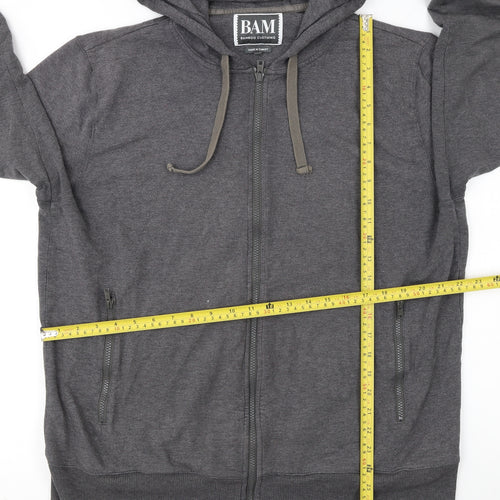 BAM Men's Grey Full Zip Bamboo Hoodie XL Breathable Lightweight