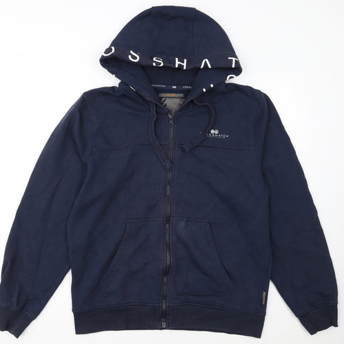 Crosshatch Men’s Blue Full Zip Hoodie Large Hooded Sweat Top