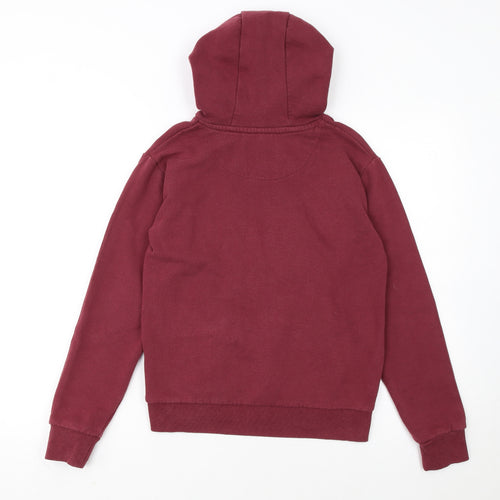 Jack Wills Girls Red Pullover Hoodie Fleece Logo Sweatshirt 12-13 Years