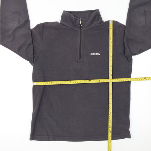 Regatta Mens Grey Fleece 1/4 Zip Pullover Sweatshirt L