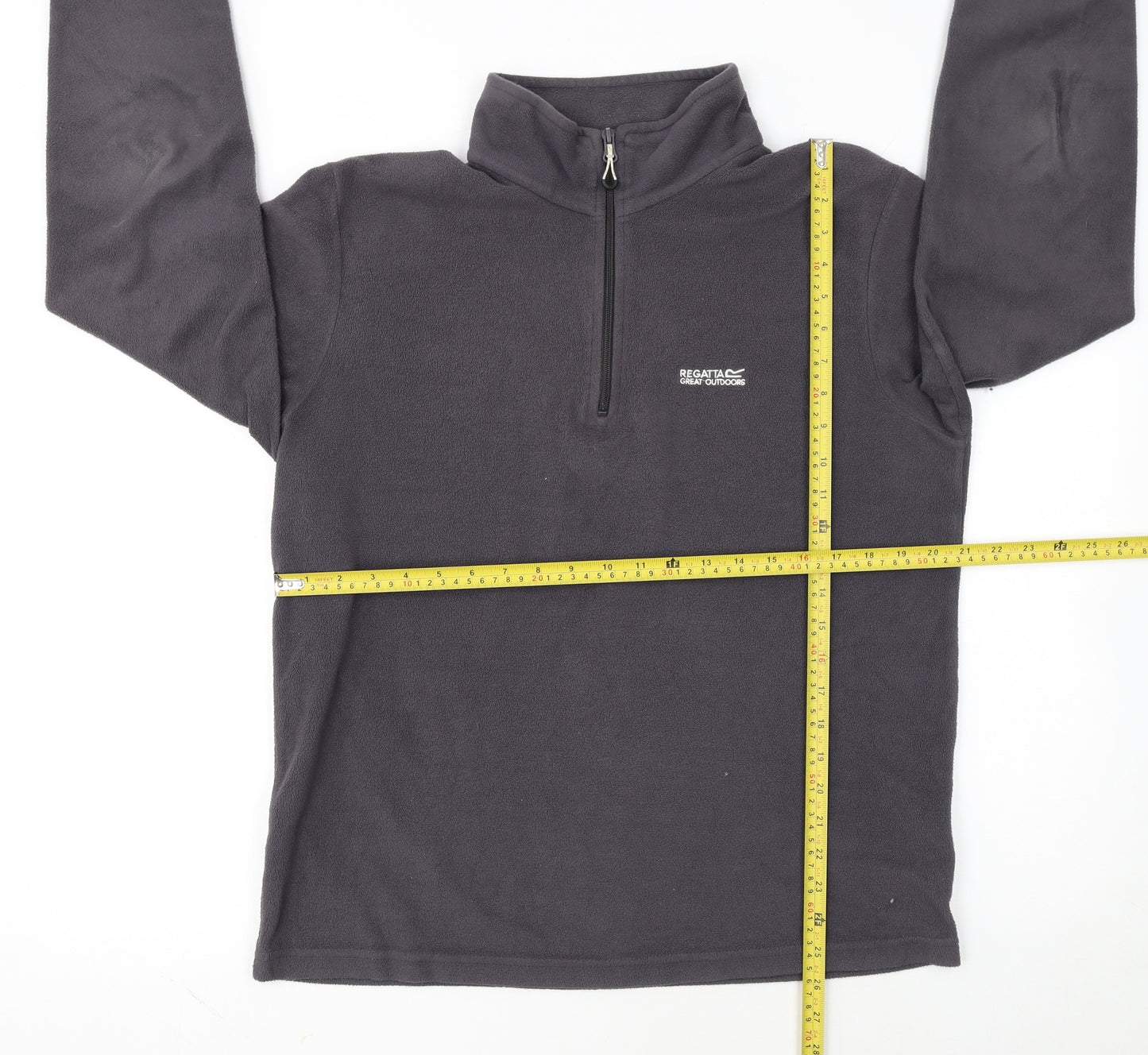 Regatta Mens Grey Fleece 1/4 Zip Pullover Sweatshirt L