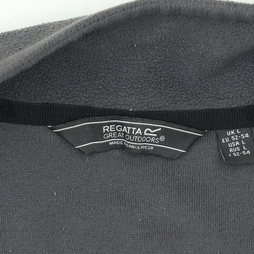 Regatta Mens Grey Fleece 1/4 Zip Pullover Sweatshirt L