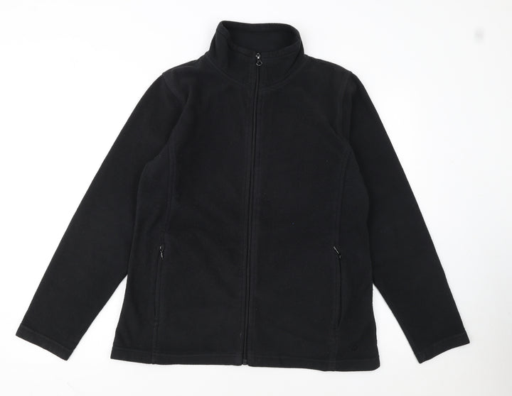 Peter Storm Women's Black Fleece Jacket Size 14 Full Zip Warm Outdoor