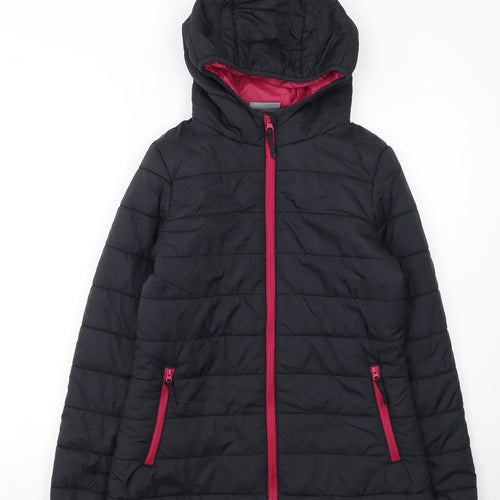 Peter Storm Womens Black Size 8 Hooded Lightweight Puffer Jacket