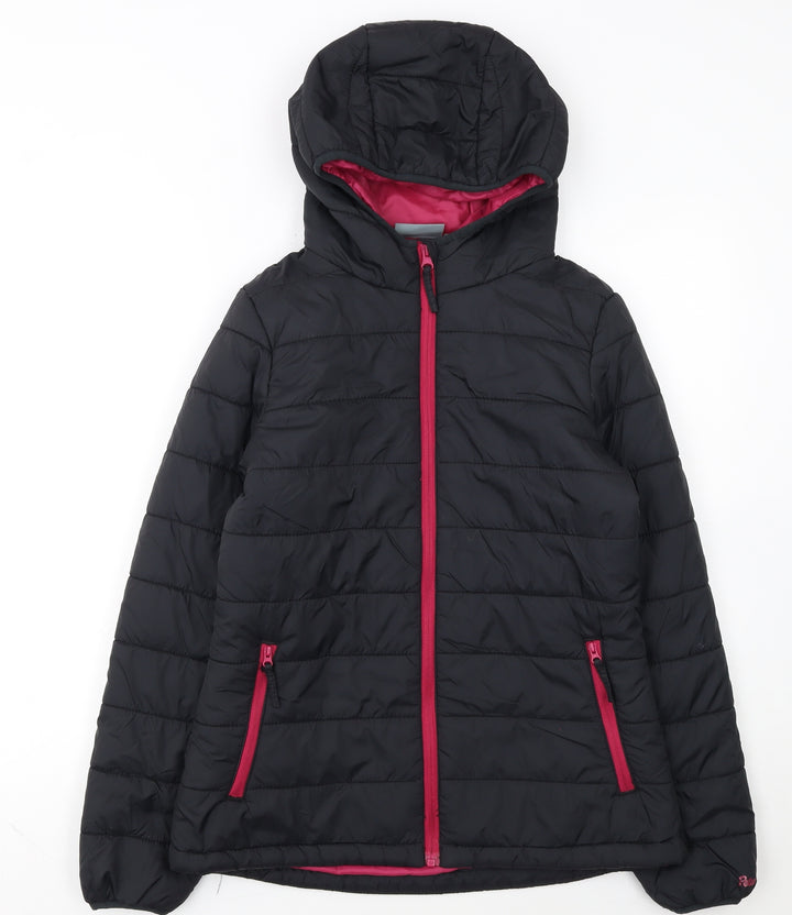 Peter Storm Womens Black Size 8 Hooded Lightweight Puffer Jacket