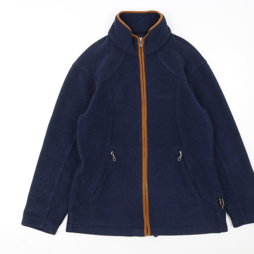 Schöffel Women's Blue Fleece Jacket Size 12 Full Zip Outdoor