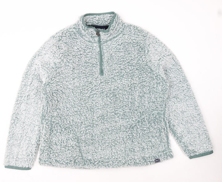 Weird Fish Womens Green 1/4 Zip Fleece Sweatshirt Size 18