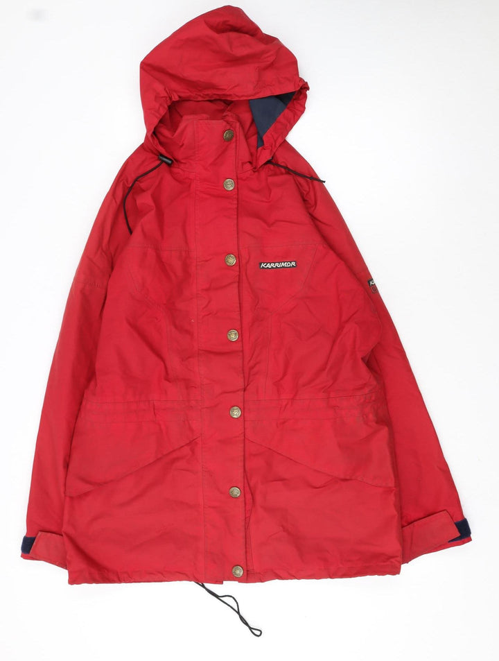 Karrimor Womens Red Waterproof Hooded Parka Jacket Size 14