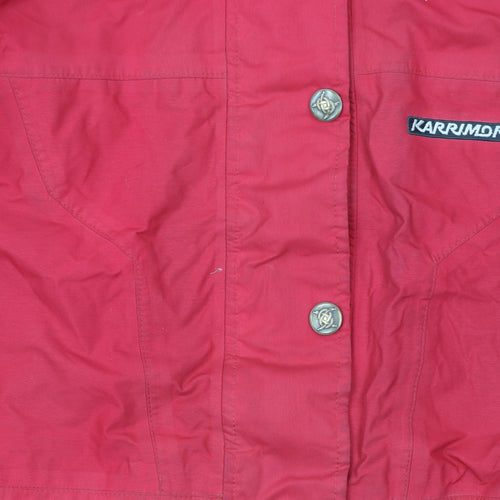 Karrimor Womens Red Waterproof Hooded Parka Jacket Size 14
