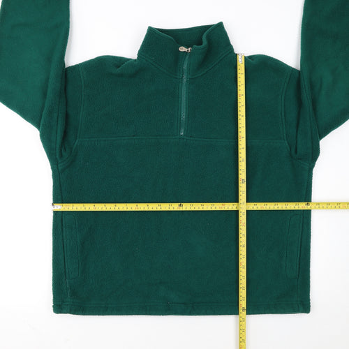 Lands' End Men's Green Fleece 1/2 Zip Pullover Sweatshirt L Regular