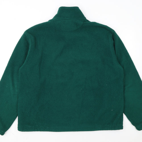 Lands' End Men's Green Fleece 1/2 Zip Pullover Sweatshirt L Regular