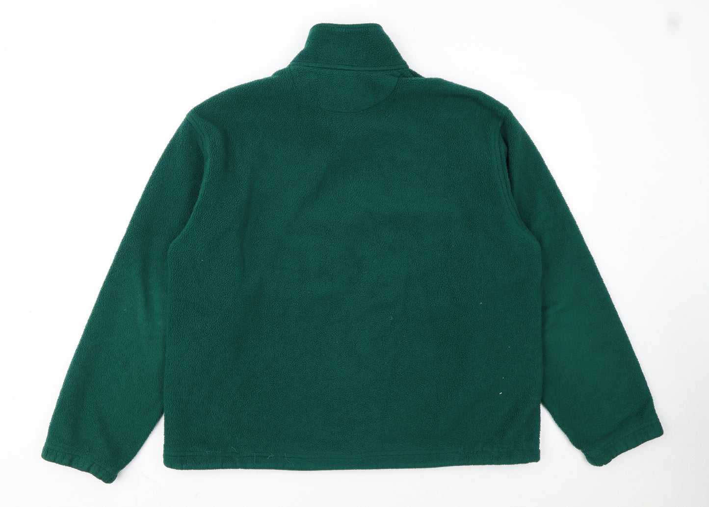 Lands' End Men's Green Fleece 1/2 Zip Pullover Sweatshirt L Regular