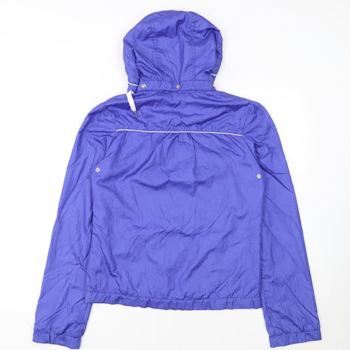 Ecko Red Women's Blue Hooded Windbreaker Jacket Size S