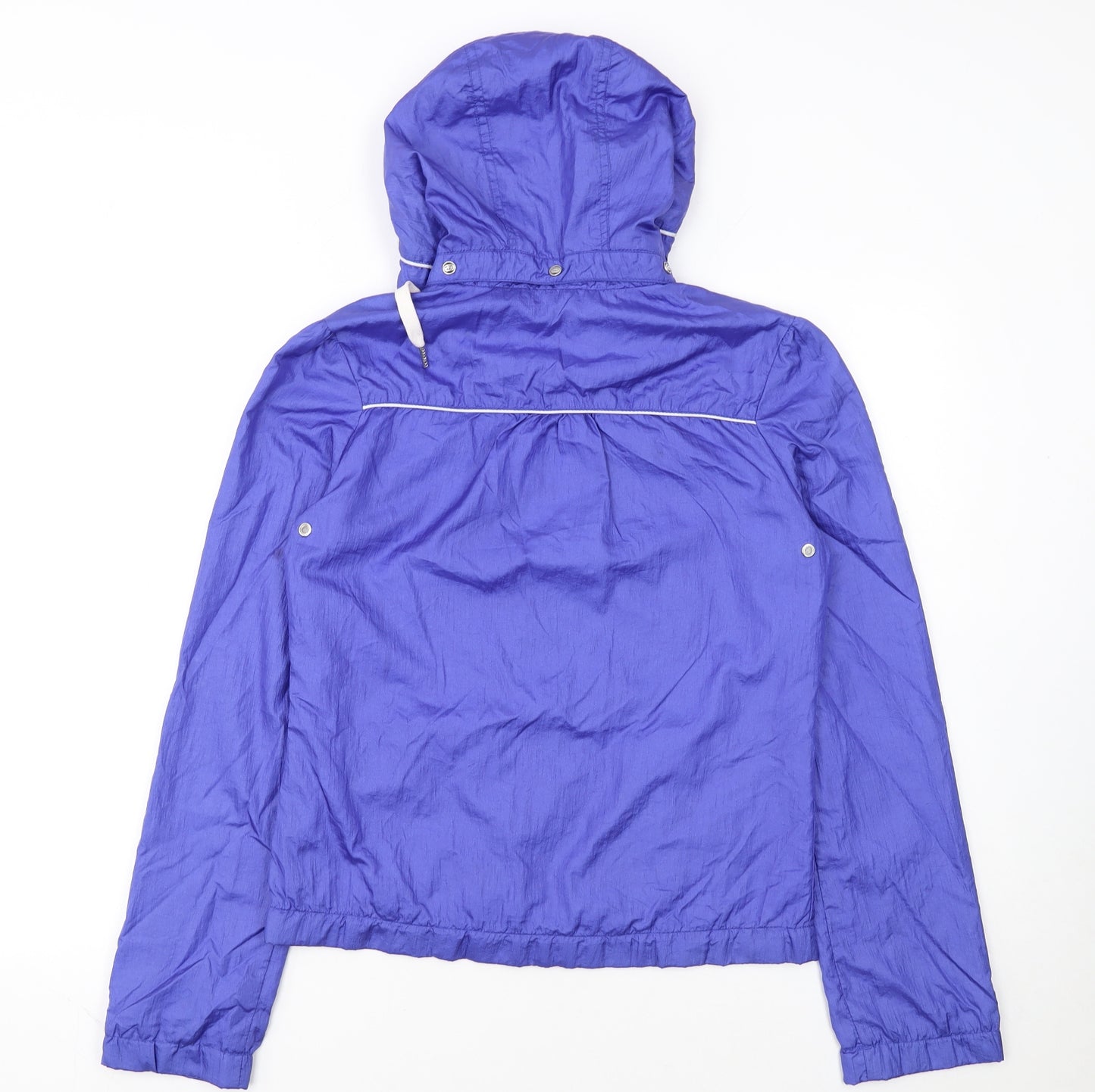 Ecko Red Women's Blue Hooded Windbreaker Jacket Size S