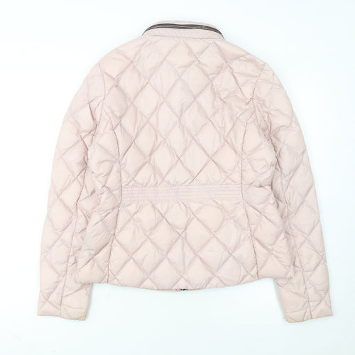 Marks and Spencer Women Pink Quilted Puffer Jacket Size 12