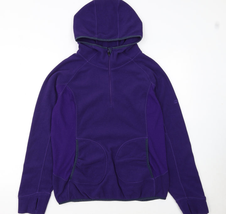Berghaus Womens Purple Fleece 1/2 Zip Hoodie UK 16