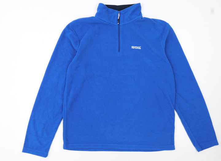 Regatta Men's Blue Fleece Half Zip Pullover Sweatshirt M