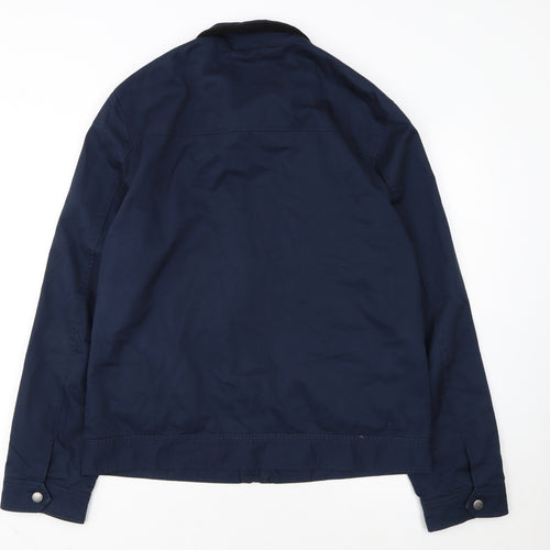 Jack Wills Men's Blue Cotton Bomber Jacket M Classic Zip Casual