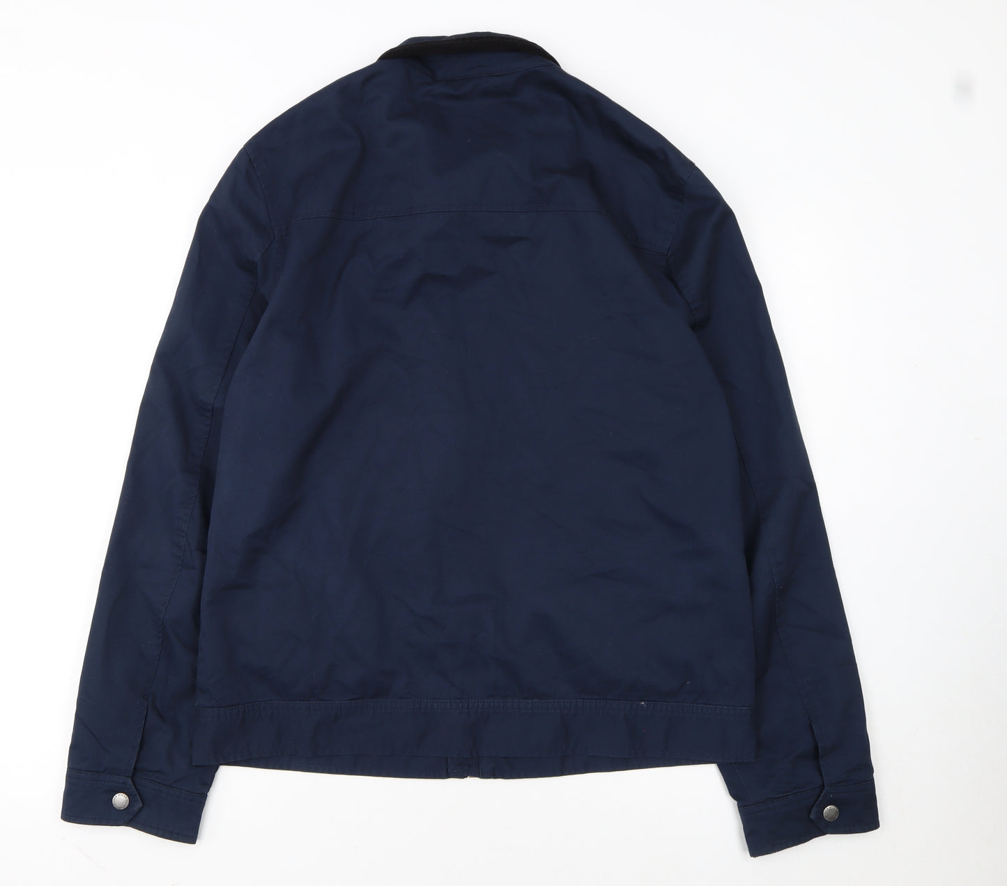 Jack Wills Men's Blue Cotton Bomber Jacket M Classic Zip Casual