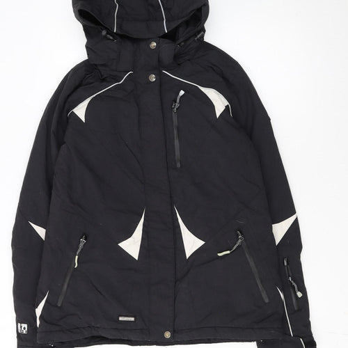Iguana Men's Black Ski Jacket M 38 Waterproof Hooded Outdoor Coat