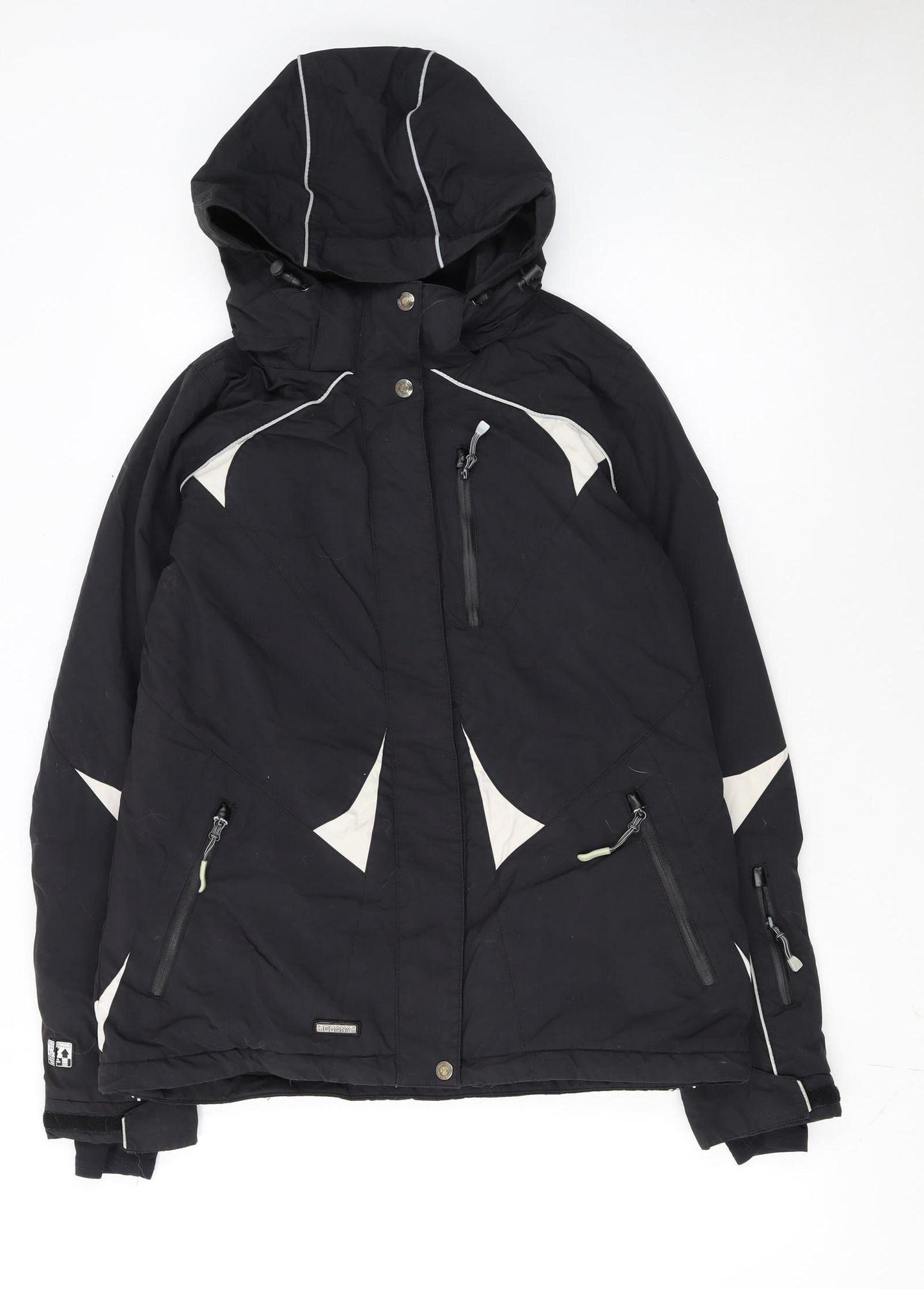 Iguana Men's Black Ski Jacket M 38 Waterproof Hooded Outdoor Coat