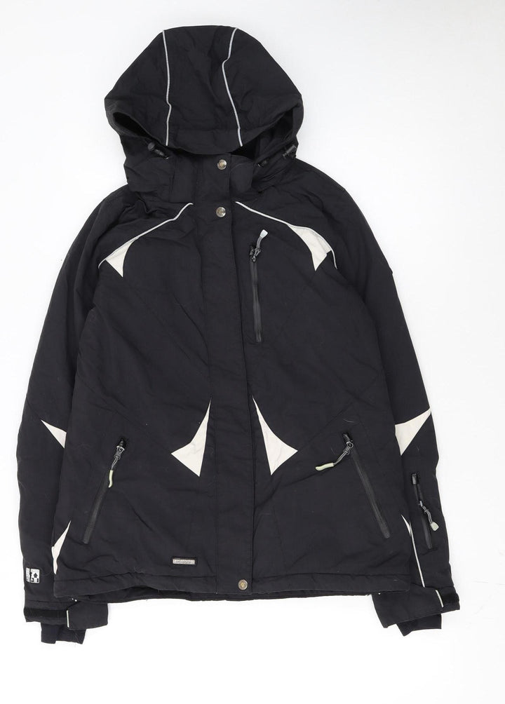 Iguana Men's Black Ski Jacket M 38 Waterproof Hooded Outdoor Coat
