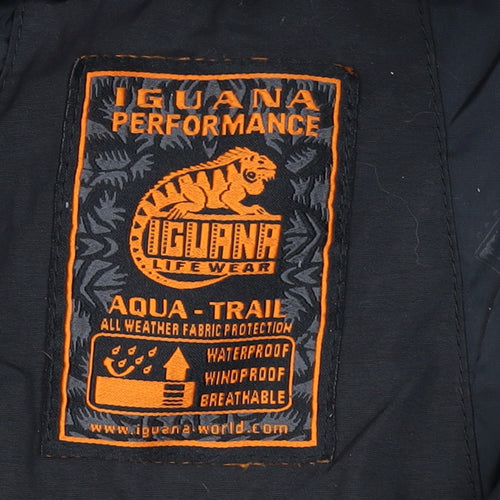 Iguana Men's Black Ski Jacket M 38 Waterproof Hooded Outdoor Coat