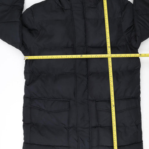 French Connection Men's Black XL Puffer Hooded Winter Jacket