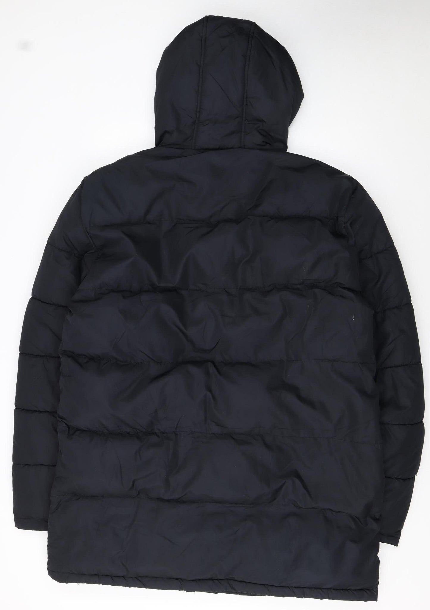 French Connection Men's Black XL Puffer Hooded Winter Jacket