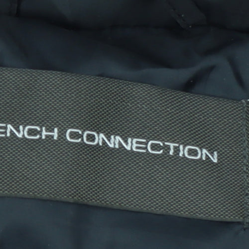 French Connection Men's Black XL Puffer Hooded Winter Jacket