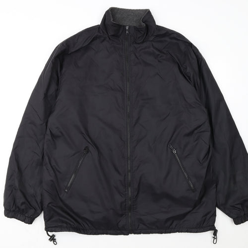 Modern Classics Men's Black L Basic Full Zip Jacket Lined Lightweight