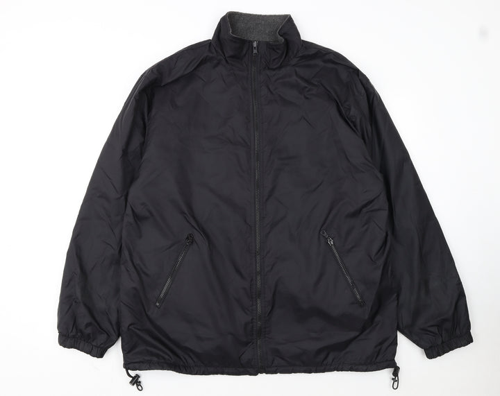 Modern Classics Men's Black L Basic Full Zip Jacket Lined Lightweight