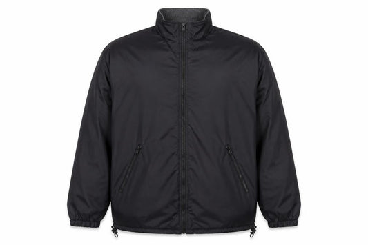 Front view of Modern Classics Men's Black L Basic Full Zip Jacket Lined Lightweight