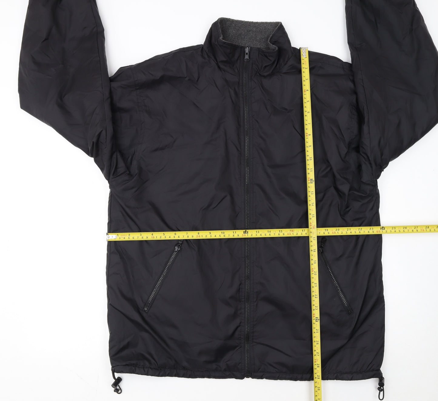 Modern Classics Men's Black L Basic Full Zip Jacket Lined Lightweight
