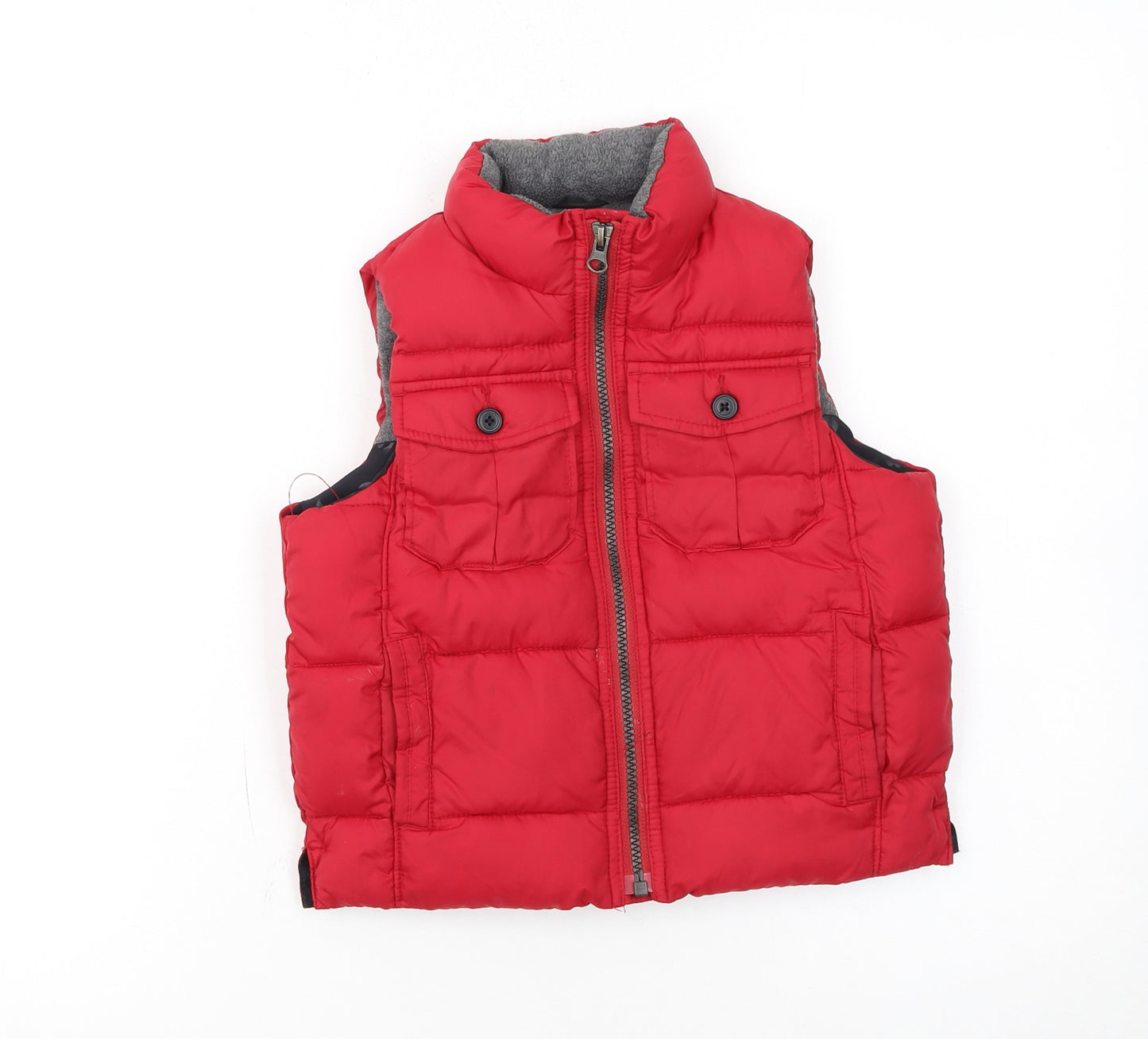 babyGap Boys Red Padded Bodywarmer 4 Years Polyester Waistcoat