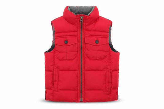 babyGap Boys Red Padded Bodywarmer 4 Years Polyester Waistcoat
