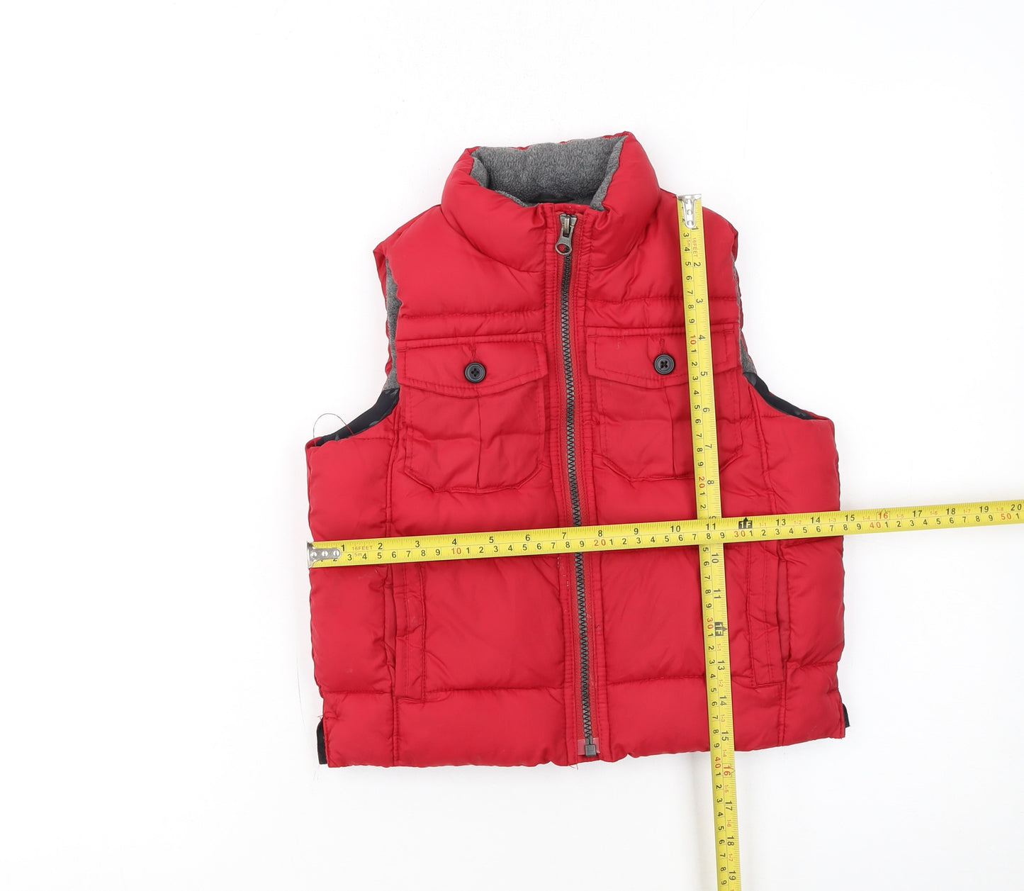 babyGap Boys Red Padded Bodywarmer 4 Years Polyester Waistcoat