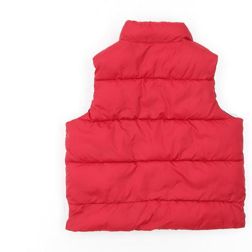 babyGap Boys Red Padded Bodywarmer 4 Years Polyester Waistcoat