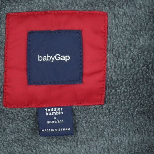 babyGap Boys Red Padded Bodywarmer 4 Years Polyester Waistcoat
