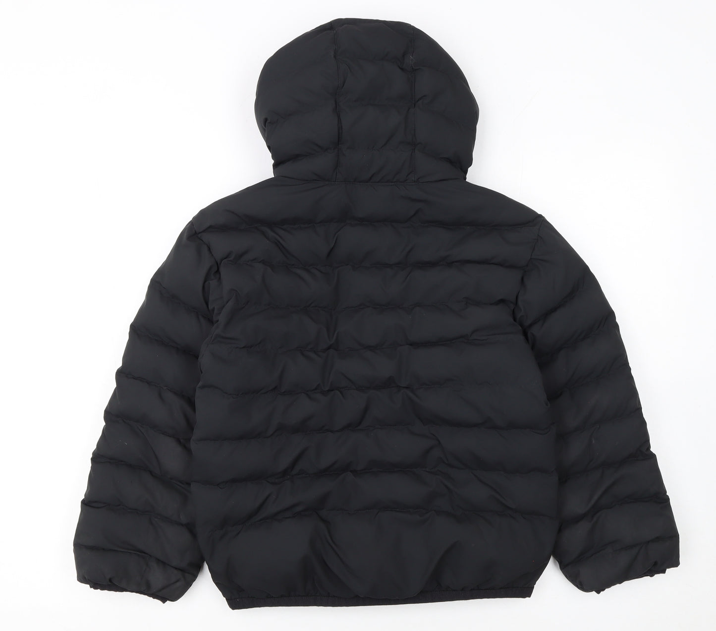 Nike Girls Black Hooded Puffer Jacket 8-9 Years Winter Coat