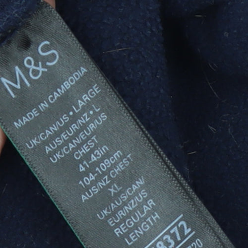 Marks and Spencer Men’s Blue Fleece Bodywarmer Waistcoat L