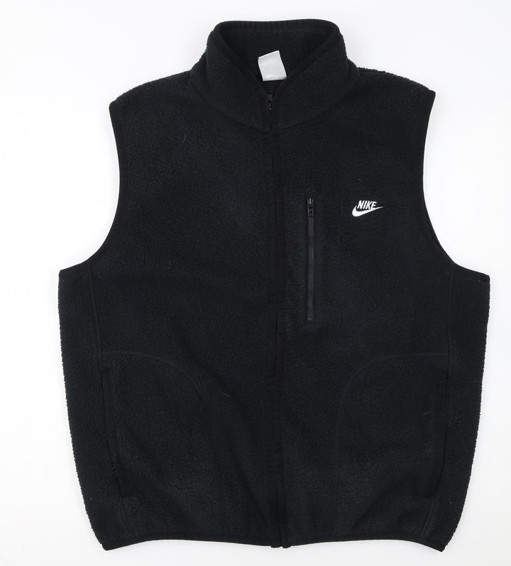 Nike Men's Black Fleece Bodywarmer Waistcoat Size M